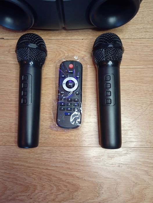 Караоке акустика Atlanfa-82(Bluetooth,SD,USB,FM) пультДУ, 2микрофона.