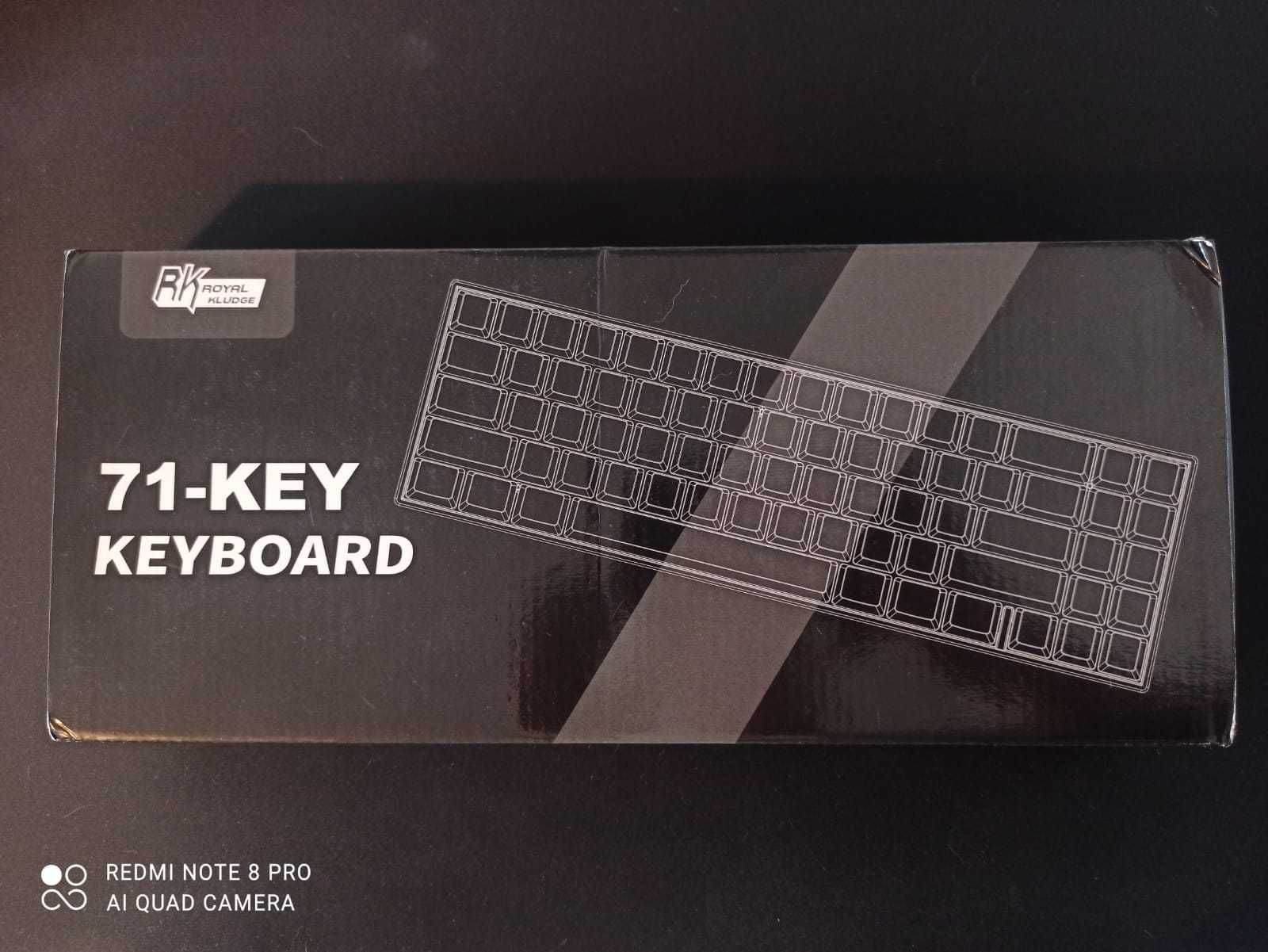 Teclado Mecânico Gamer ROYAL KLUDGE RK71 RGB Wireless – NOVO na caixa!