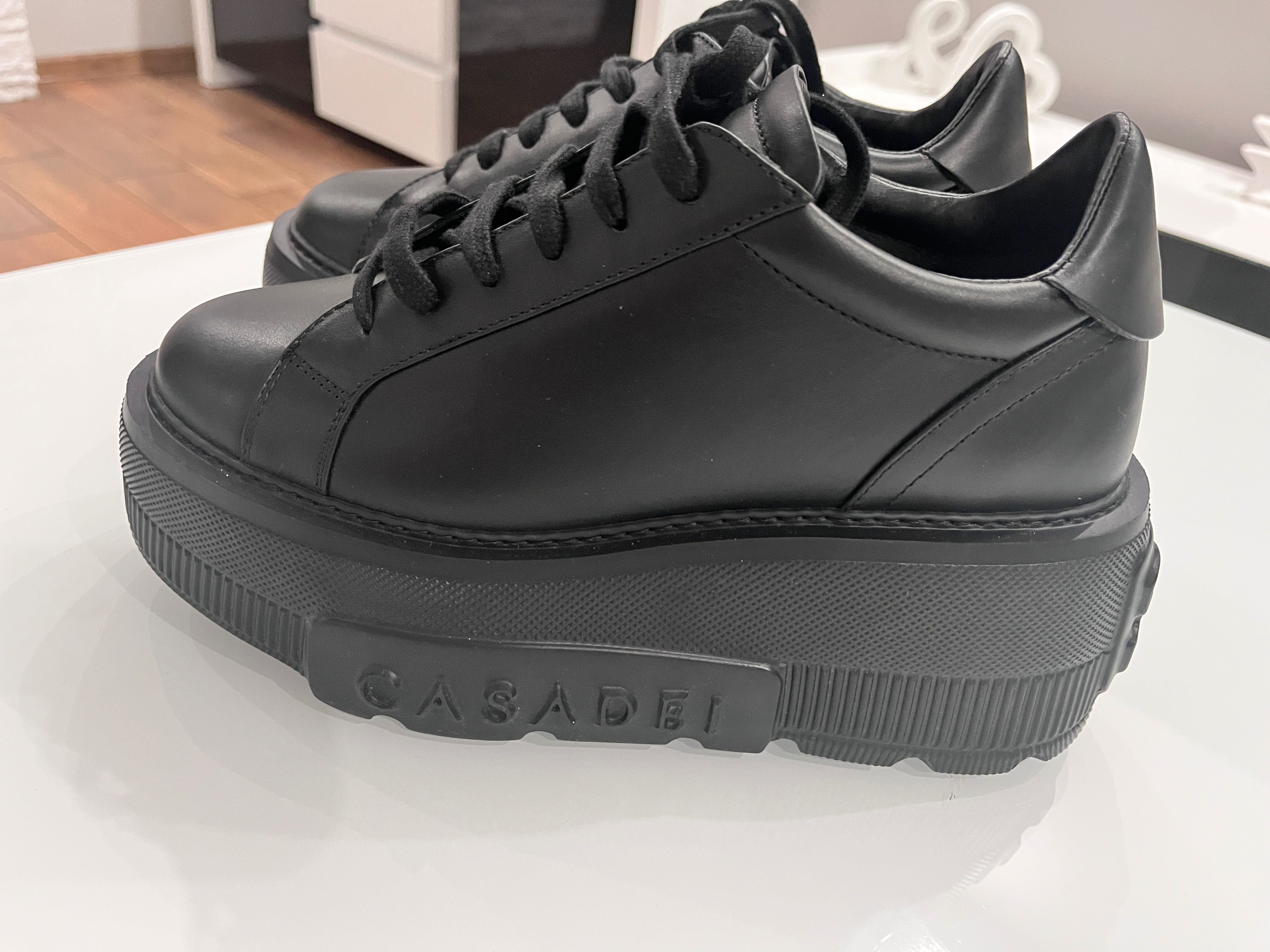 Casadei snakersy czarne