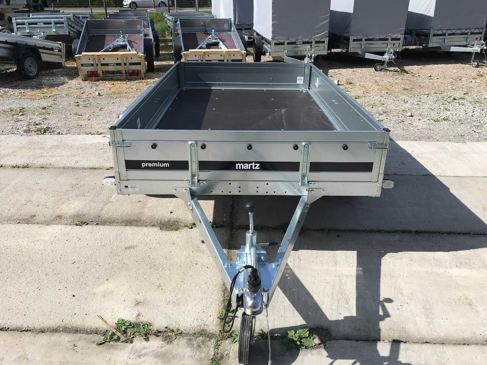 Szeroka dwuosiowa przyczepka samochodowa MARTZ PREMIUM 265/2 DMC 750KG