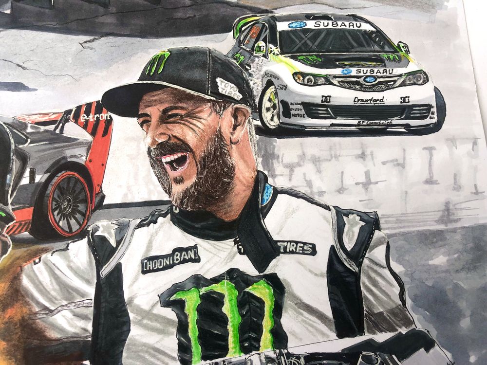 Картина Кен Блок, “Ken Block 43” ручна робота, для фанатів