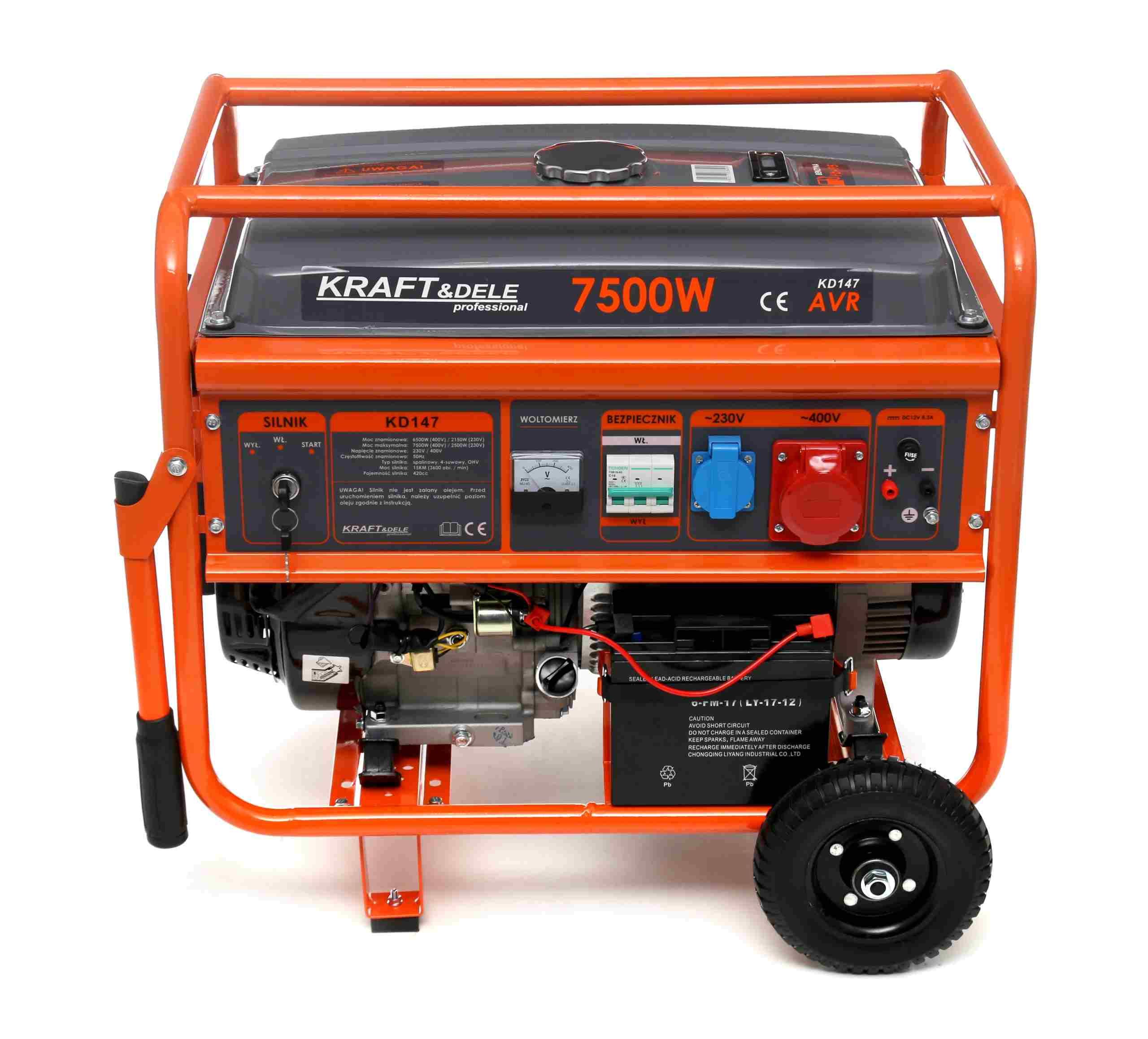 Agregat Prądotwórczy 7,5Kw Generator prądu Avr 230/400V 7500W 15KM