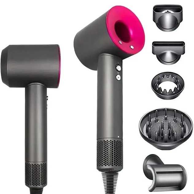 Фен Dyson Super Hair Dryer рожевий з іонізацією  5 насадок Є ціна Опт
