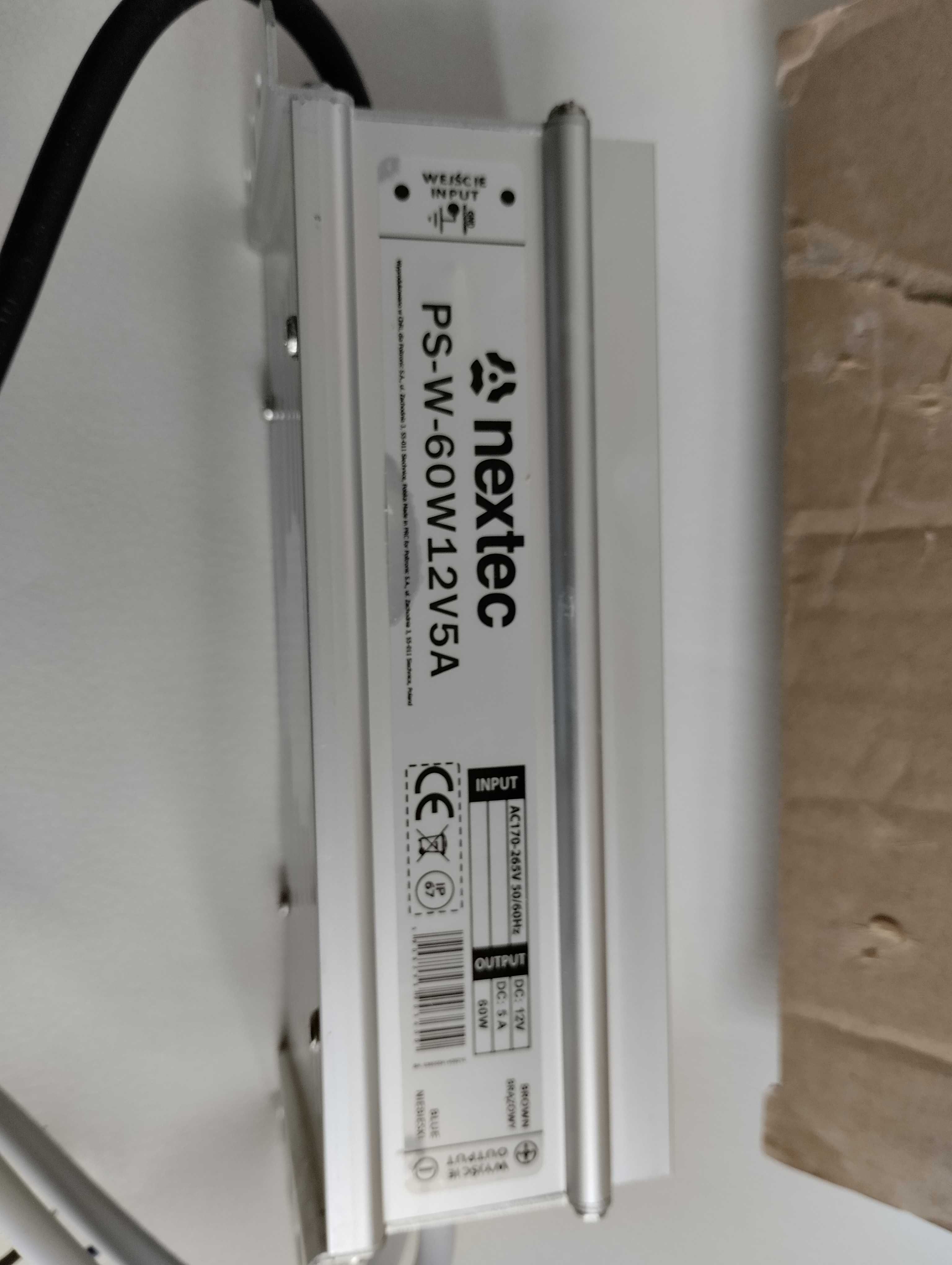 zasilacz do systemów LED  nextec PS-W-60W12V5.0A