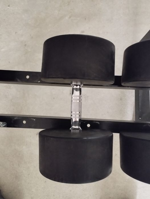 Hantle ogumowane zestaw 2-50kg Top Gym Bauer fitness sztangielki