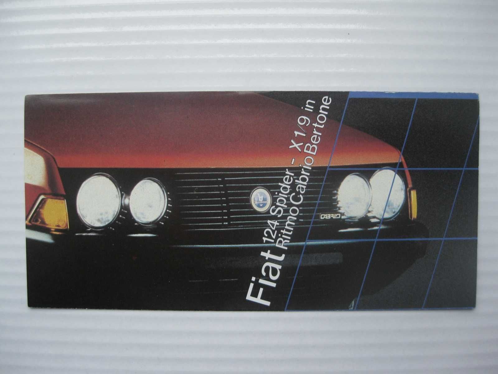 FIAT 124 Spider Prospekt Katalog Fiat X1/9 Fiat Ritmo Cabrio