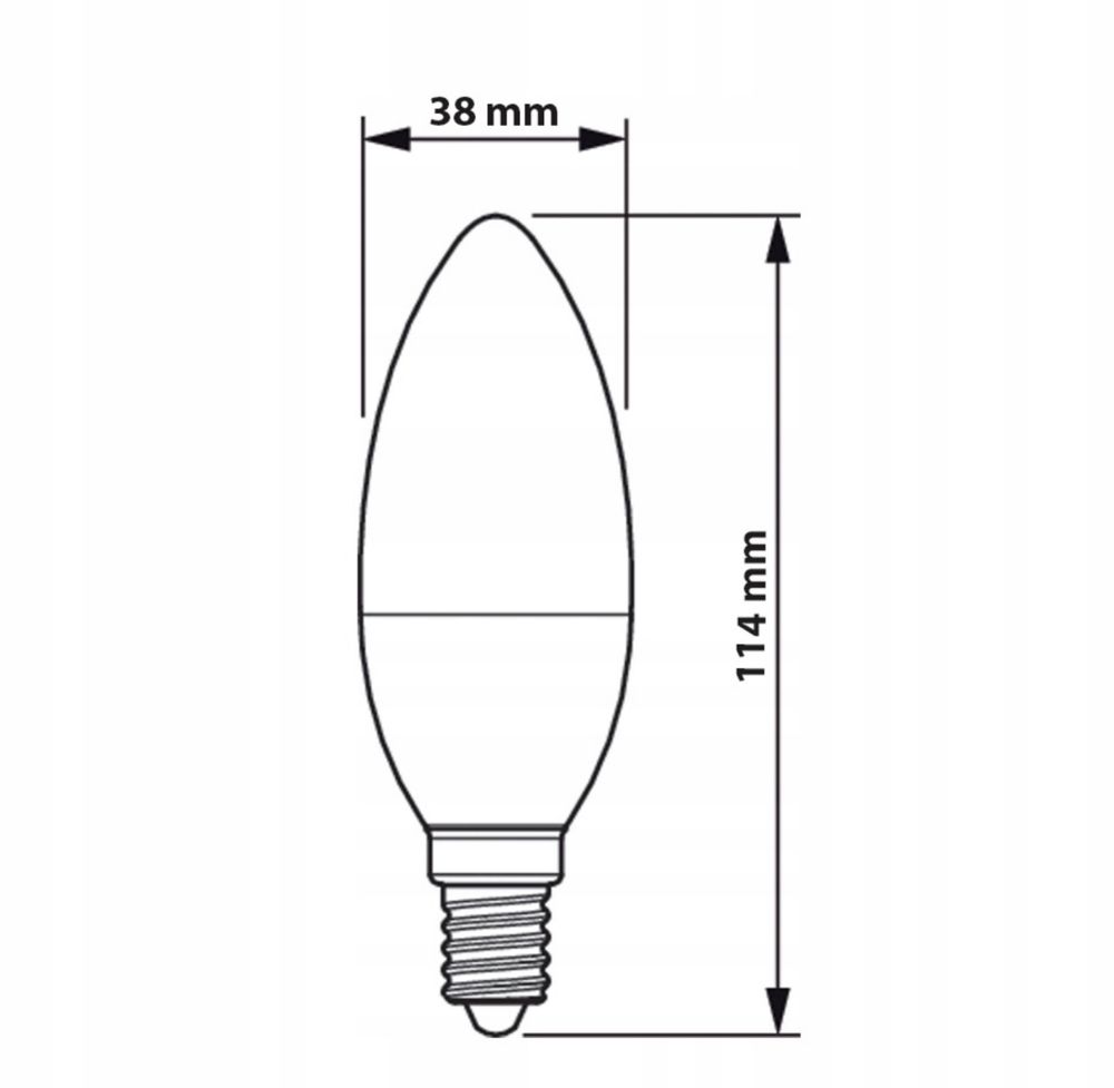 3 X Żarowka LED 5W 40W 4000K E14 ŚWIECZKA PHILIPS