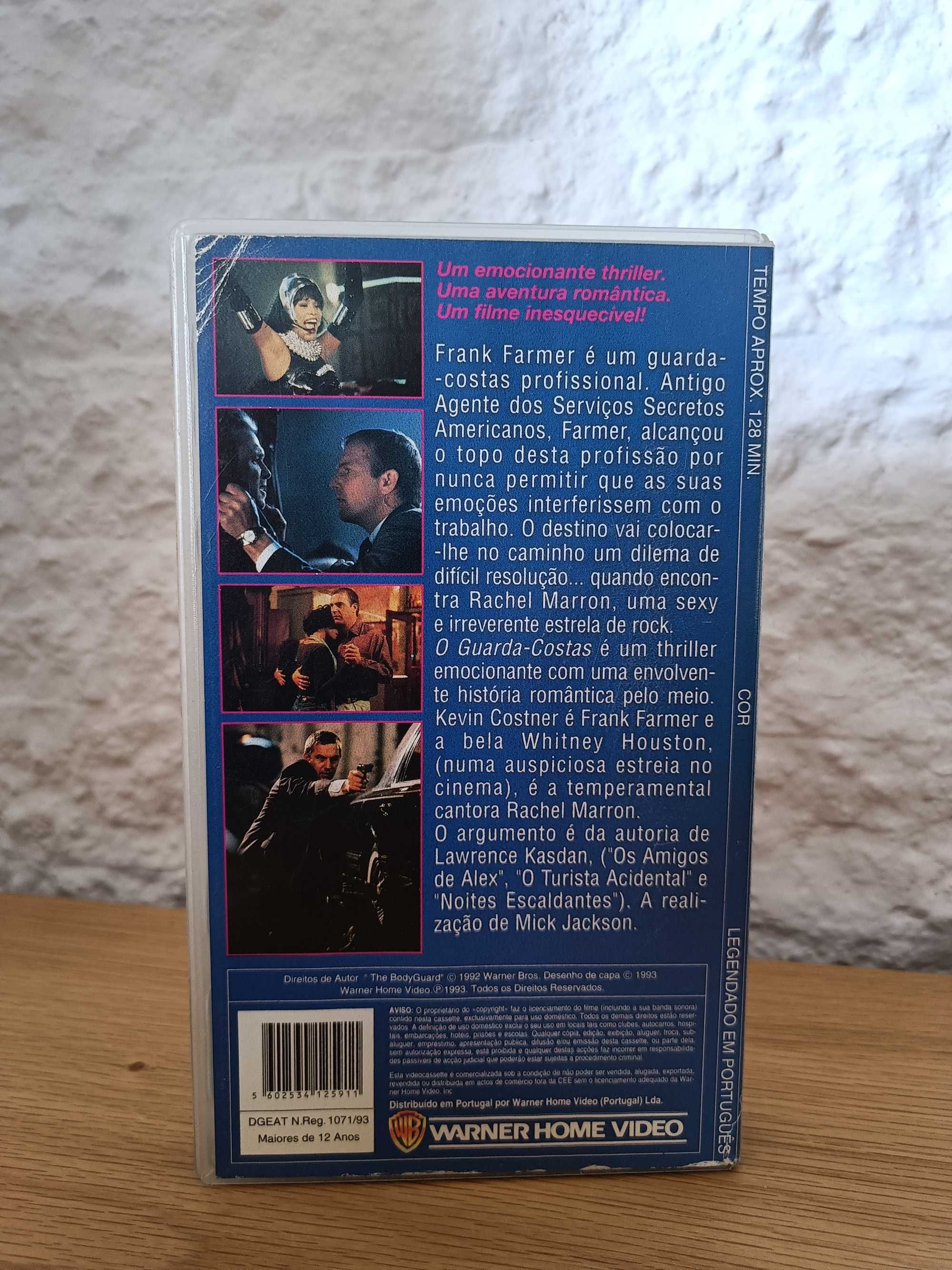 Filme VHS O Guarda Costas Kevin Costner, Whitney Houston