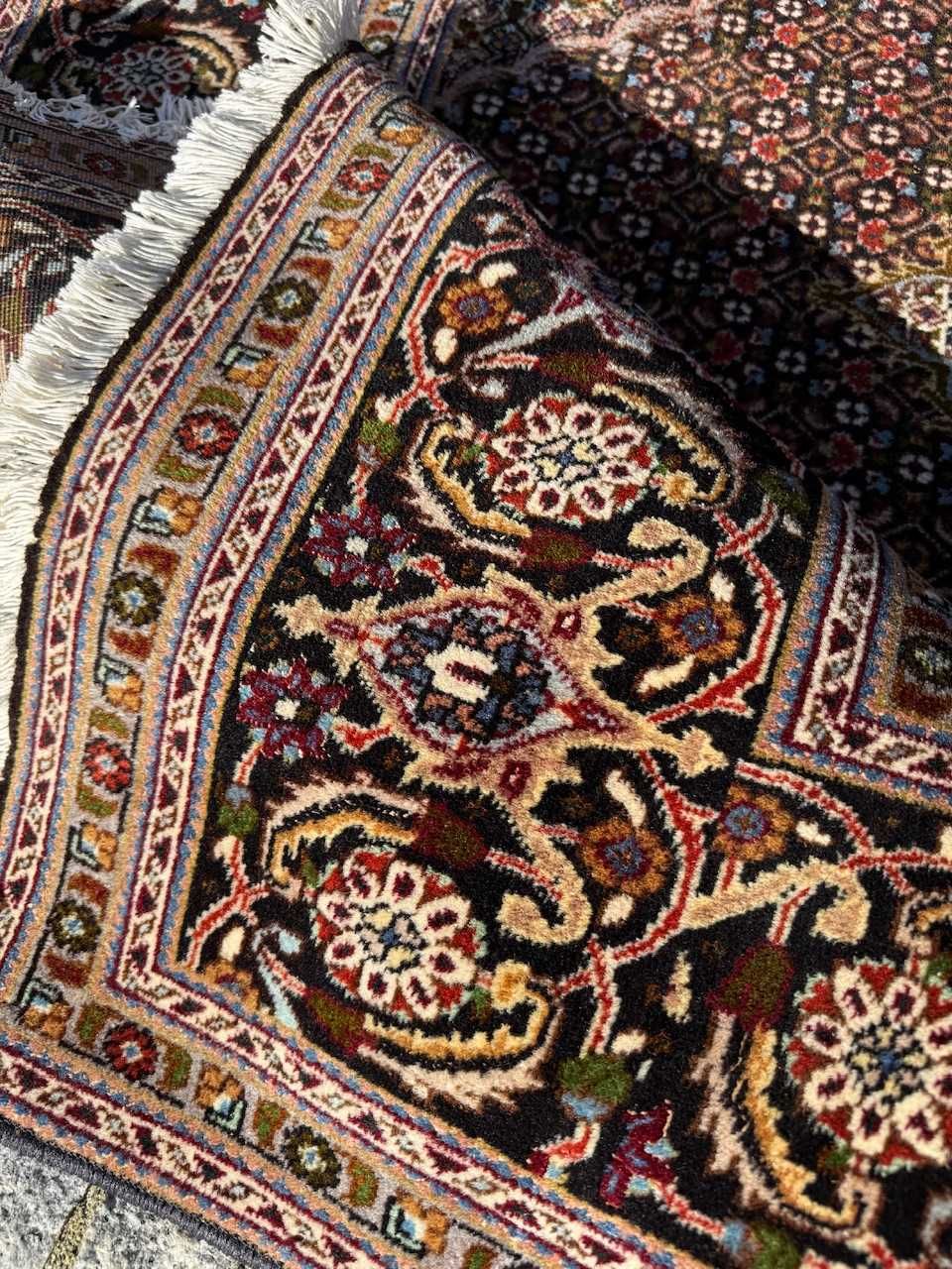 Dywan perski czarny Iran Tabriz z jedwabiem 300x200 sklep 30 tyś