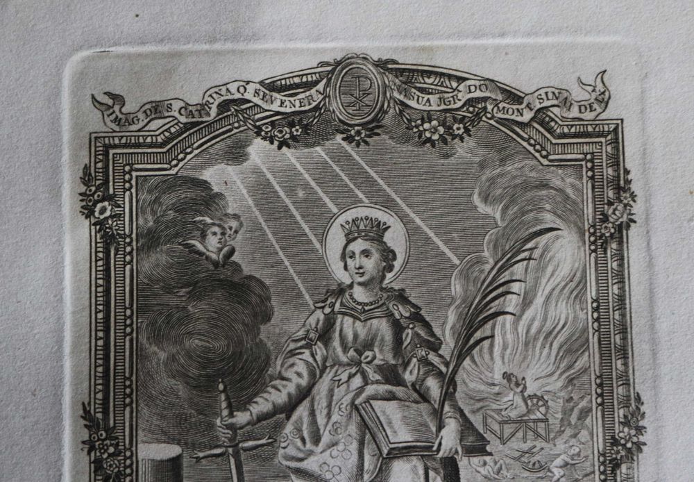 Santa Catarina da Igreja do Monte Sinai Lxª grav, S,XVIII