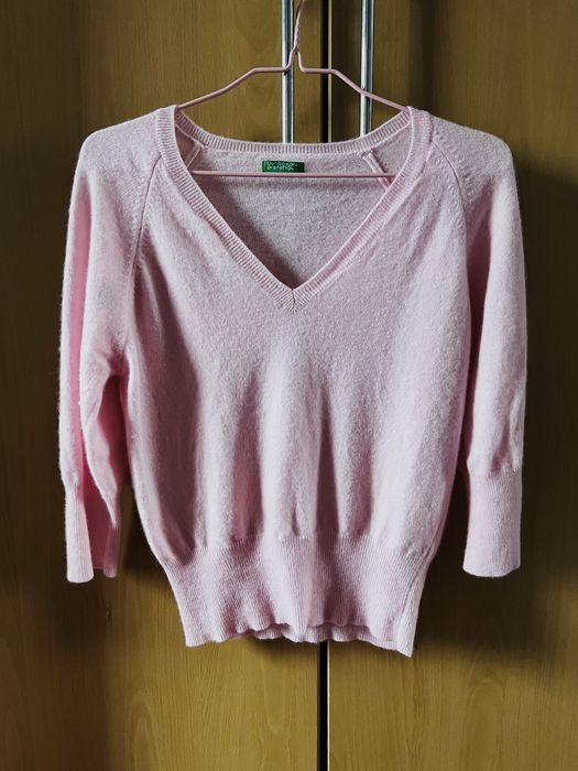 Свитер Benetton, шерсть +  ангора, р.S-XS