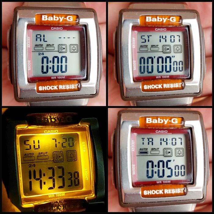 Годинники на сонячній енергії, протиударні та легкі CASIO Baby-G