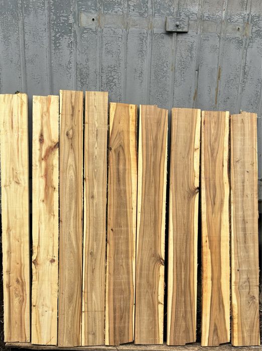 Доски слеби черешня, горіх, груша, ясен, яблуня, дуб, акація, клен