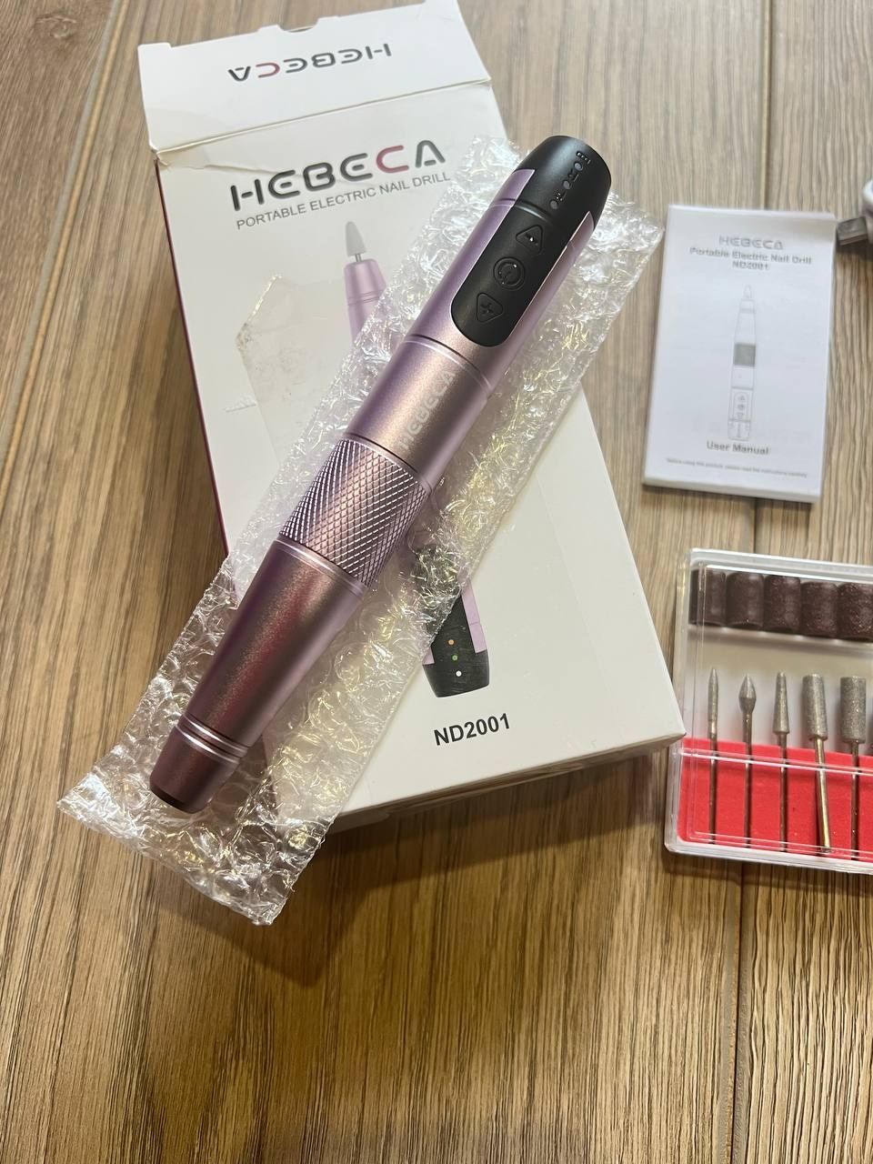 Акумуляторный фрезер для ногтей Hebeca Nail Drill 2001,безпроводной