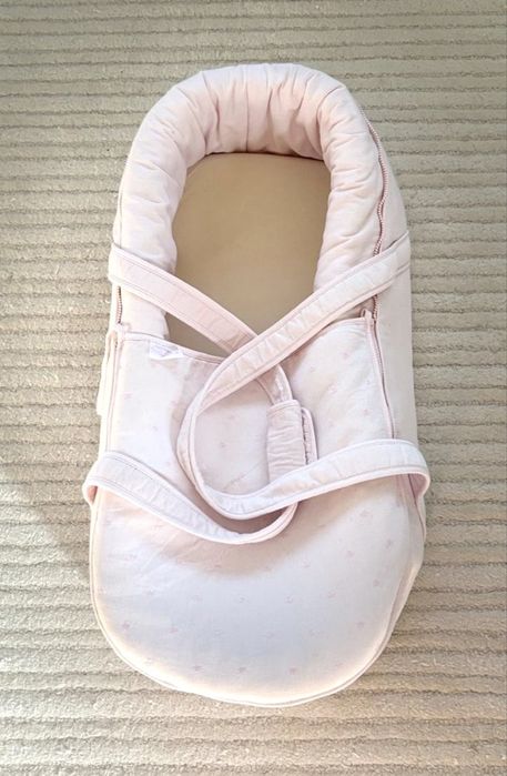 Alcofa bebé tecido rosa