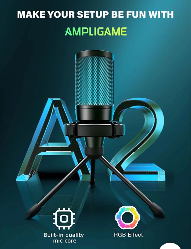 Гарантія‼️ Fifine A2 A6T Ampligame Конденсаторний USB мікрофон