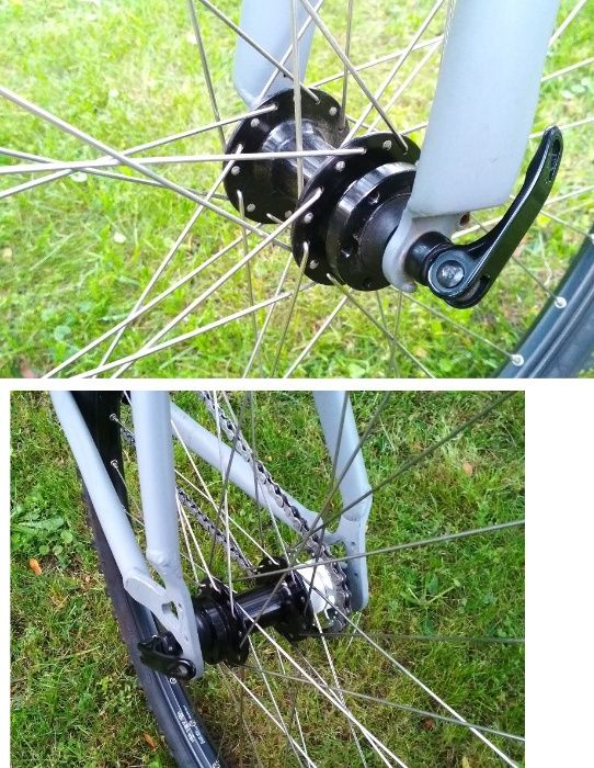 Rower single speed fixed gravel wyprawowy MBK Cheyenne 28" 26" flip