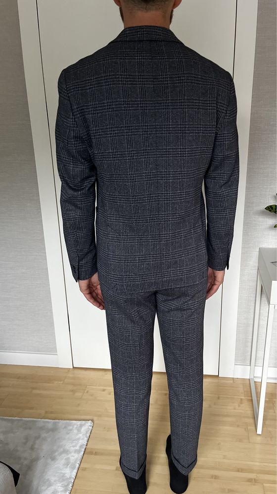 Zara garnitur w kratkę szary czarny obłędny modny jesień M 48 38