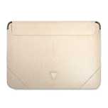 Pokrowiec Guess Saffiano Triangle Logo na laptopa 14'' - beżowy