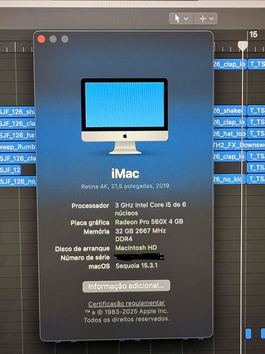 IMAC 21.5 polegadas , 32gb RAM , 1TB disco SSD (2019)
