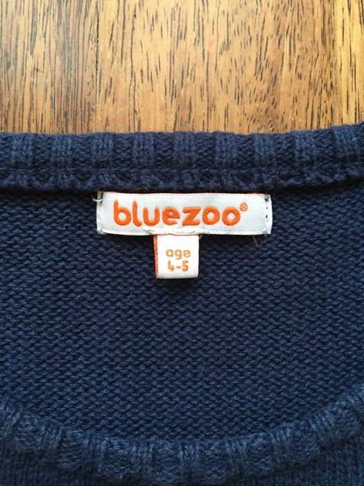 Sukienka z misiem dzianina granatowa r. 104-110 stan bdb BlueZoo