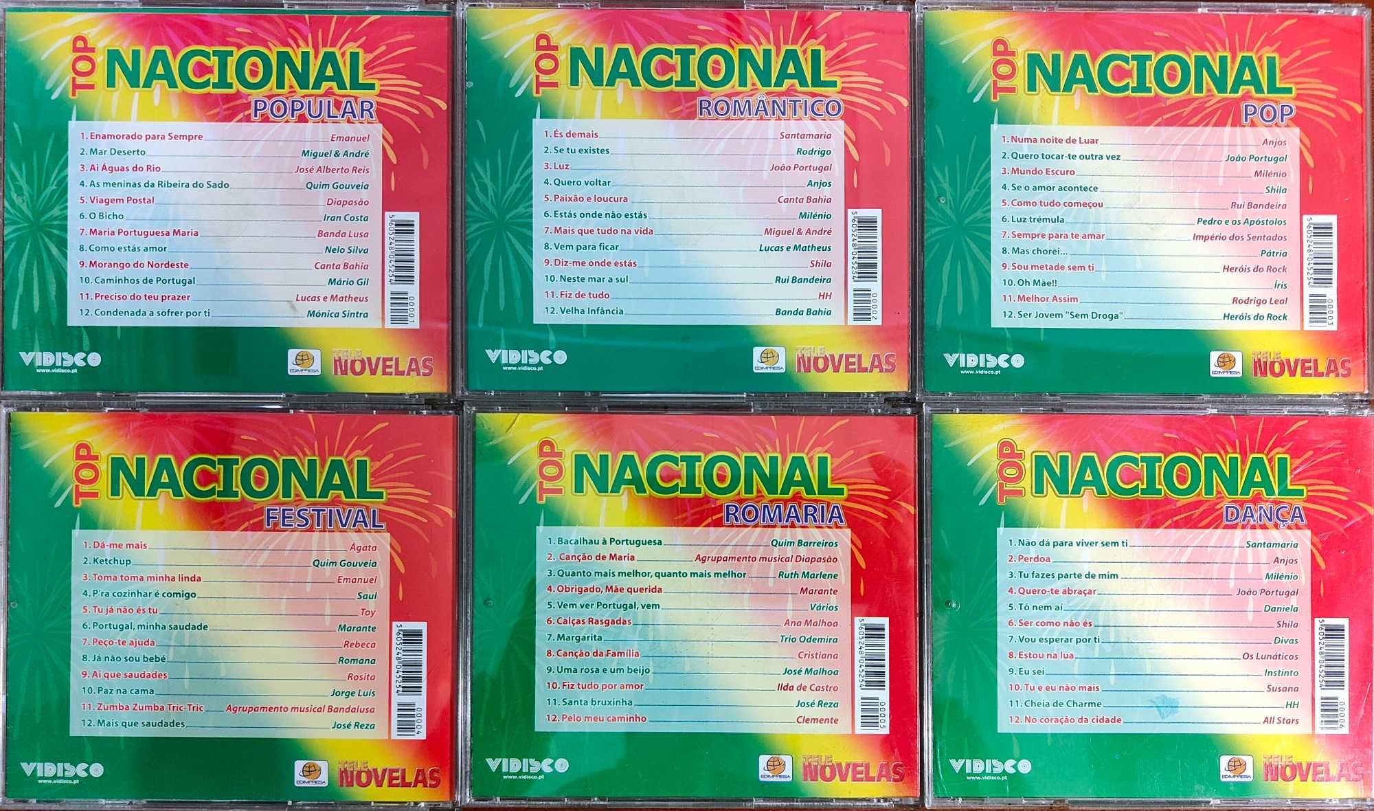 Lote CD 6 Volumes - TOP NACIONAL  - Vários Artistas