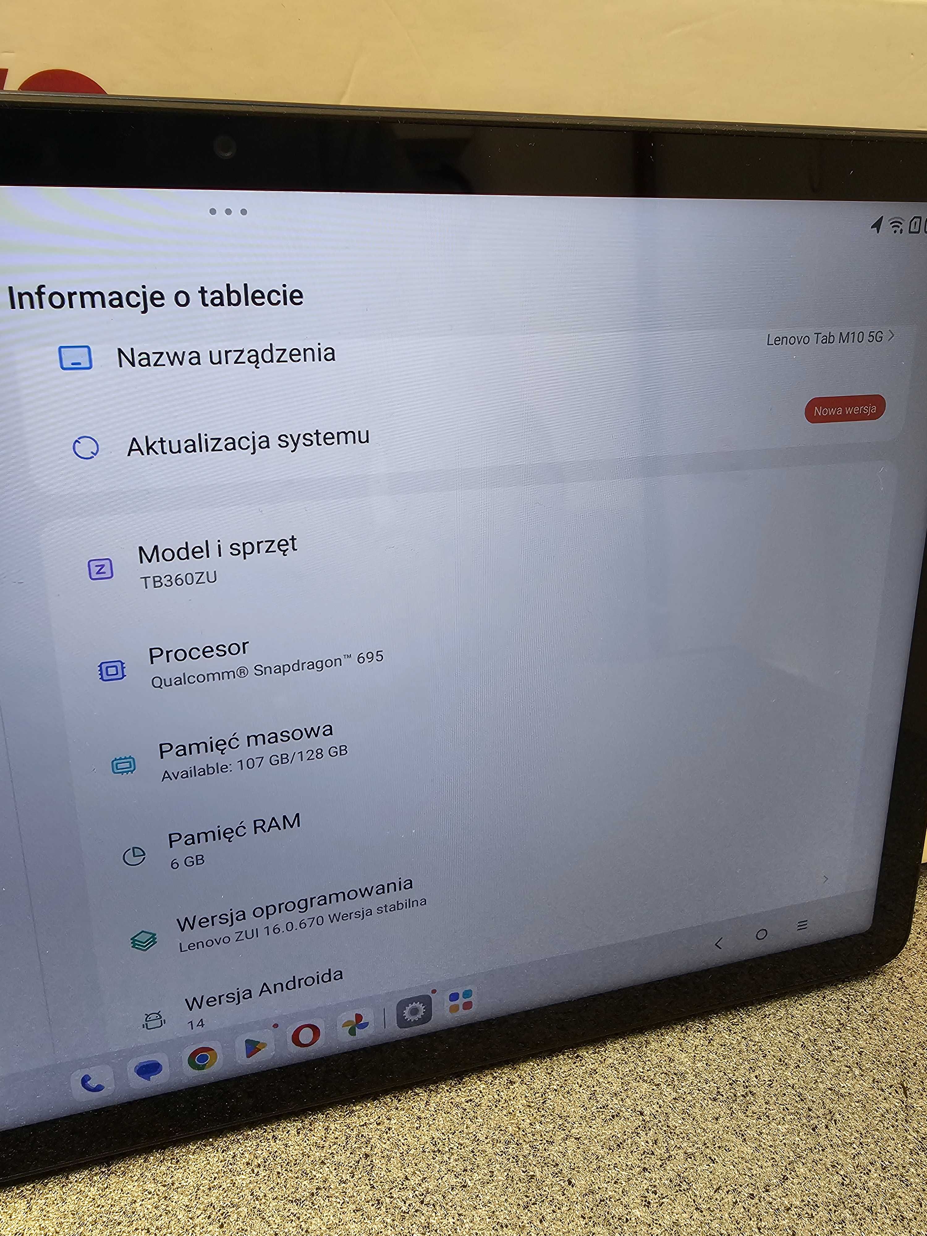 Tablet Lenovo Tab M10 5G TB360ZU
