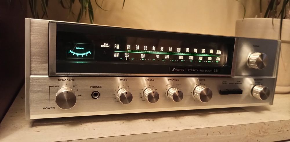 Sansui 331 nieduży pięknie grający amplituner po małym przeglądzie.