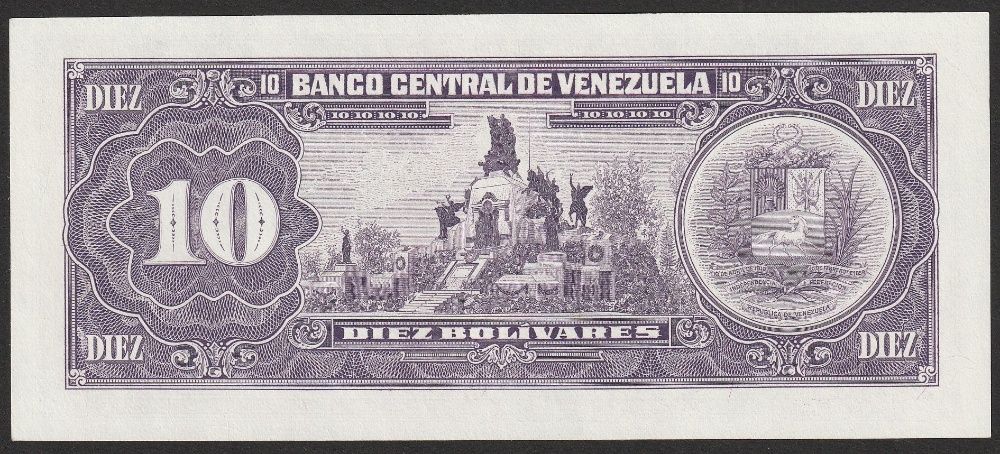 Wenezuela 10 bolivares 1992 - Bolivar i Sucre - stan bankowy UNC