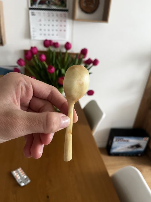 drewniana łyżeczka do cukru handmade