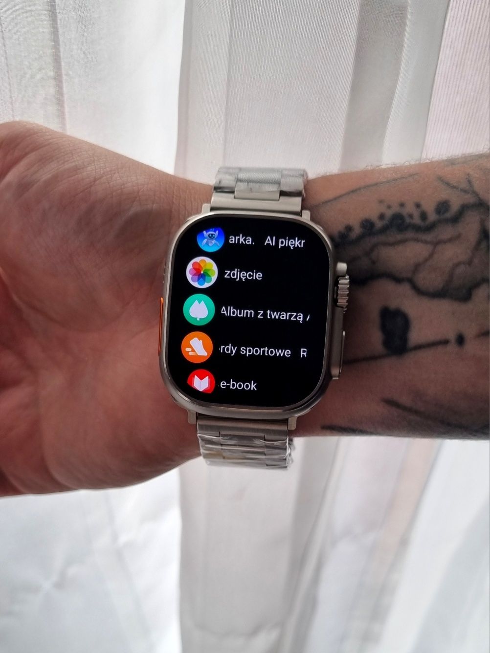 Smartwatch HK10 Ultra 3 srebrna bransoleta