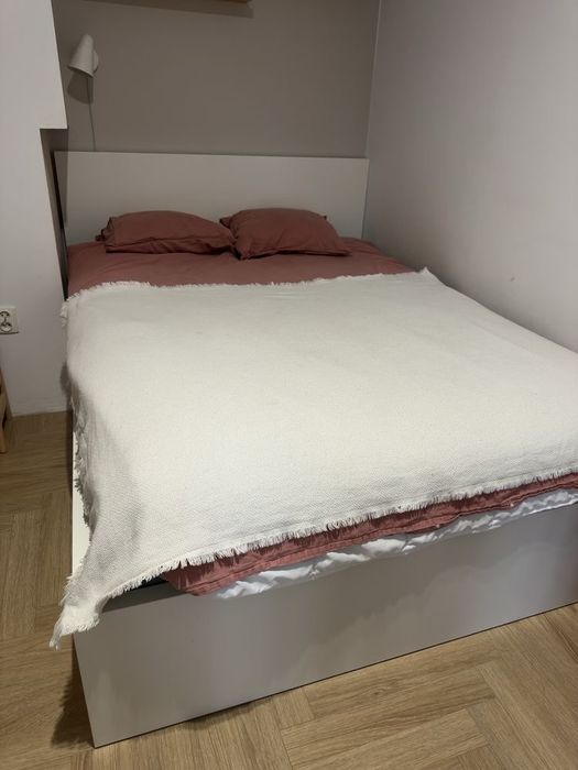 Łóżko z pojemnikiem MALM + meterac (opcjonalnie)