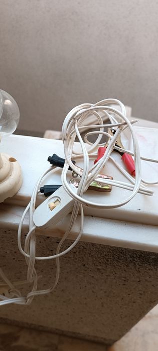 Cabos para bateria com lâmpadas 12 voltos