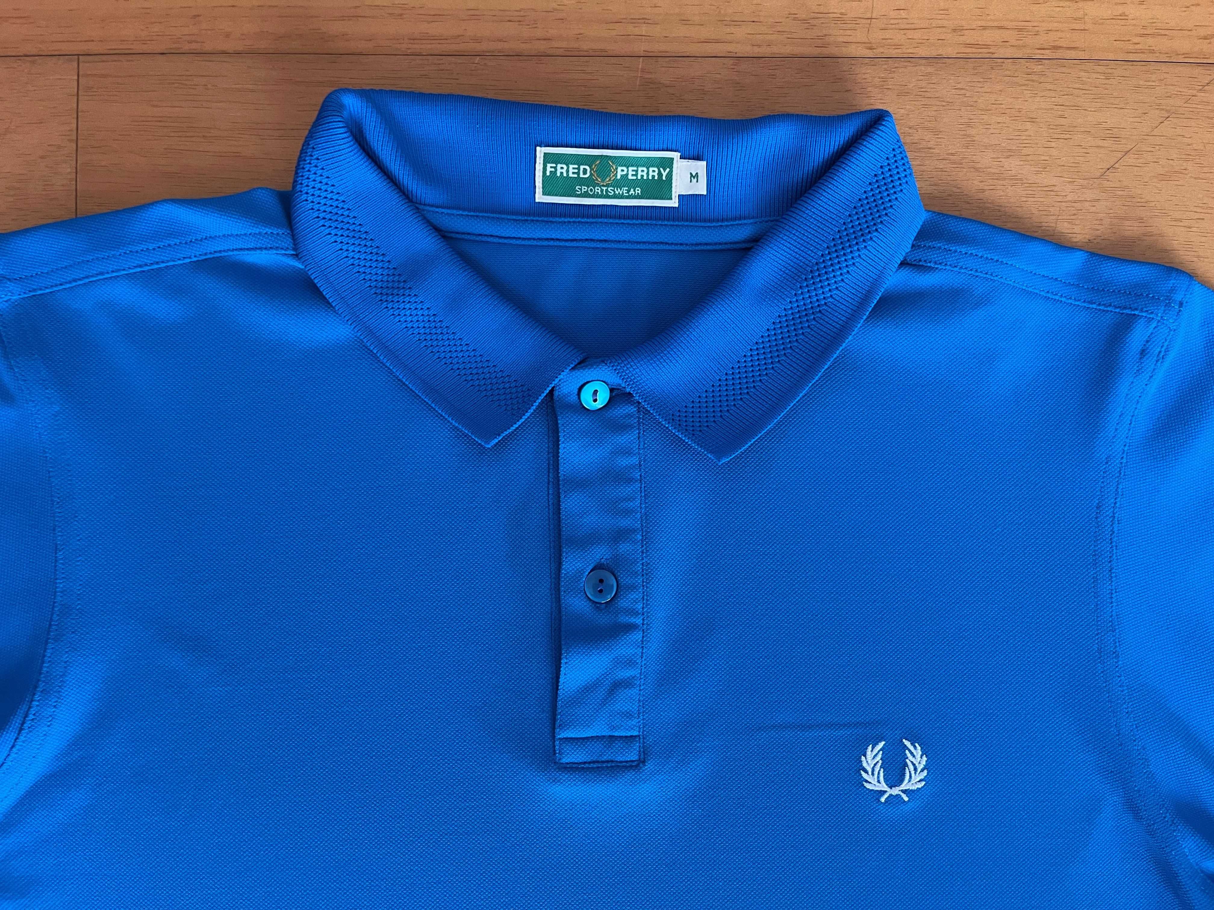 Pólo azul da Fred Perry - Homem - Tamanho M