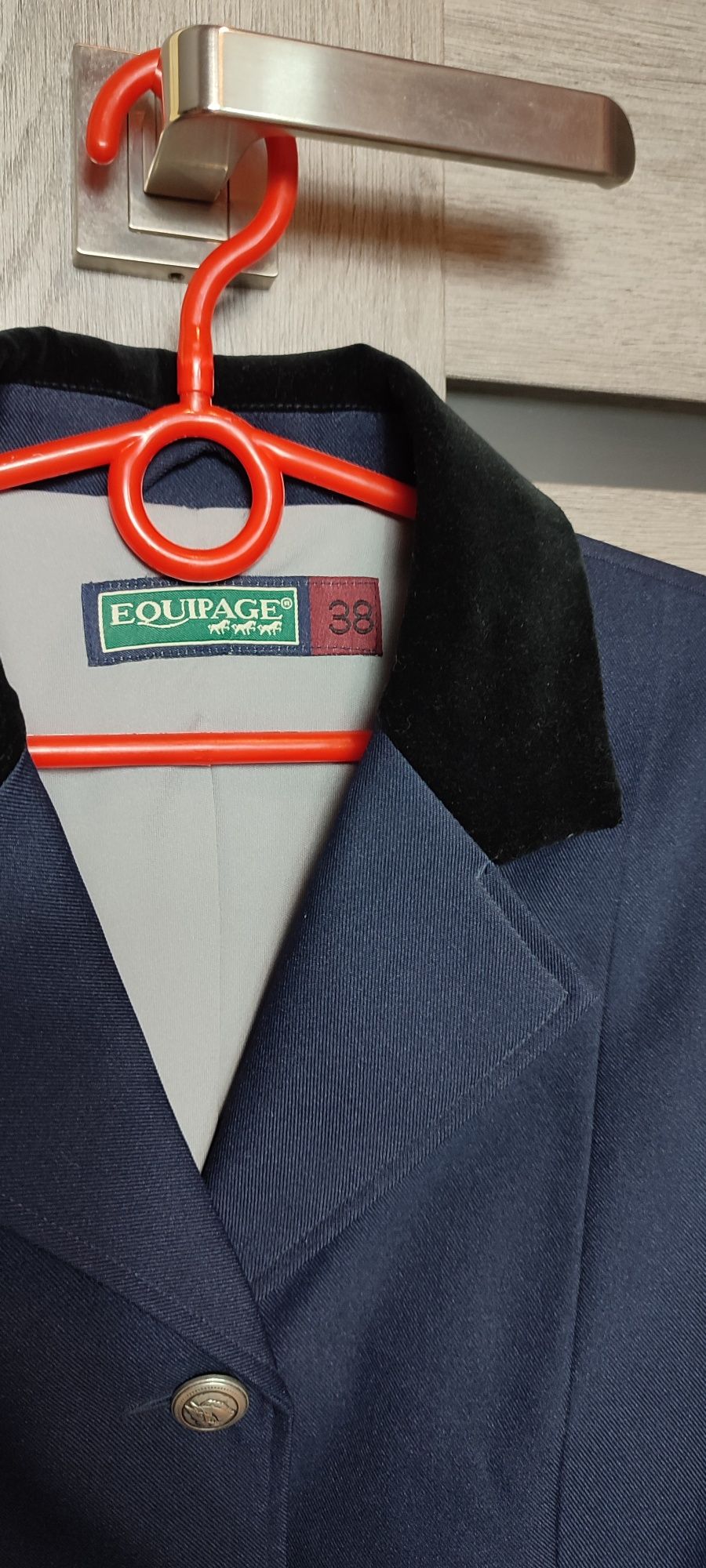NOWY frak damski konkursowy jeździecki granatowy - Equipage - r. 38