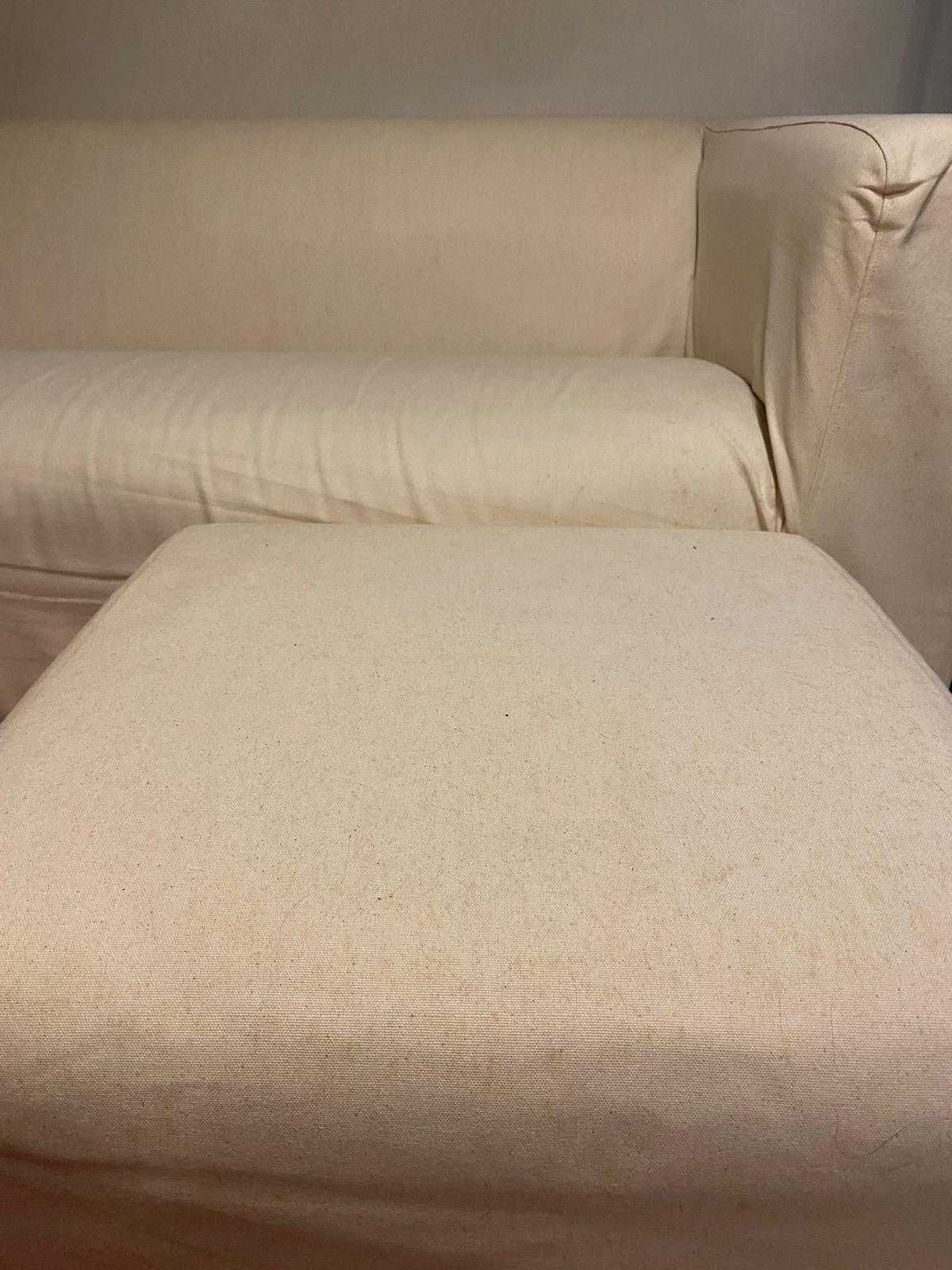 Sofá IKEA 180x85cm + Pouf 52x52cm