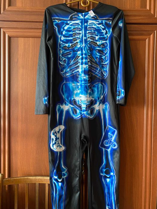 Костюм скелет з принтом що світиться в темряві 11-12 р, 146-152 см