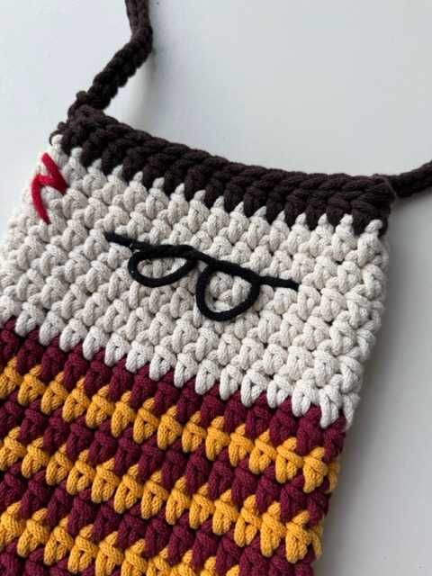 Mała, urocza, szydełkowa torebka hand made - Harry Potter - unikat