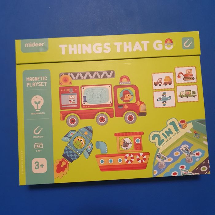 Магнітна книга дошка MiDeer Транспорт 2 в 1