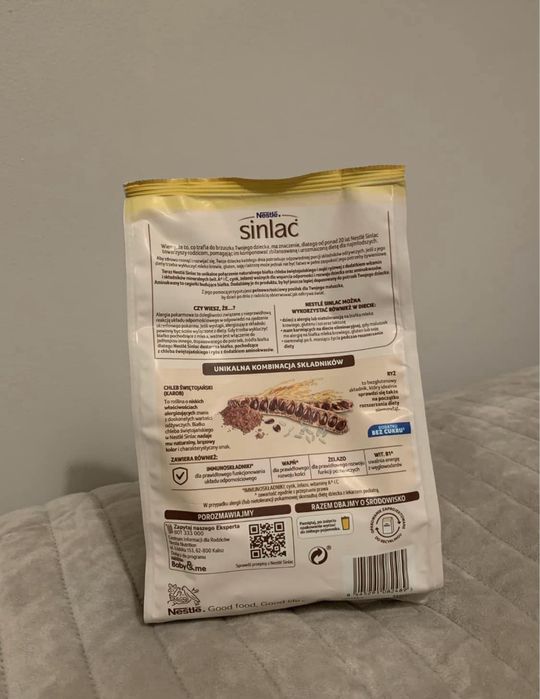 NESTLE SINLAC bezglutenowy produkt zbożowy kaszka bez cukru 4x300g