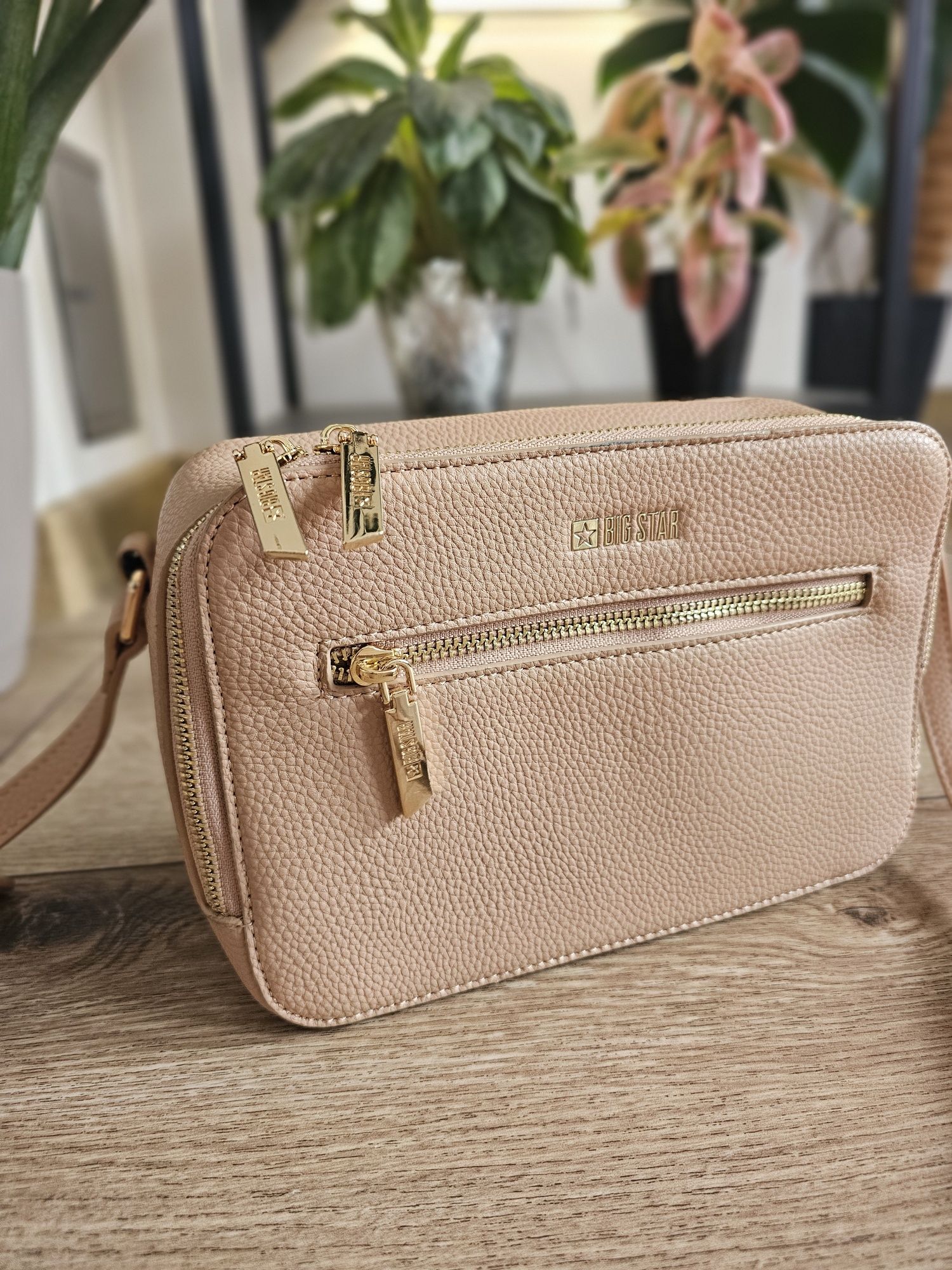 Torebka mała crossbody Big Star beżowa