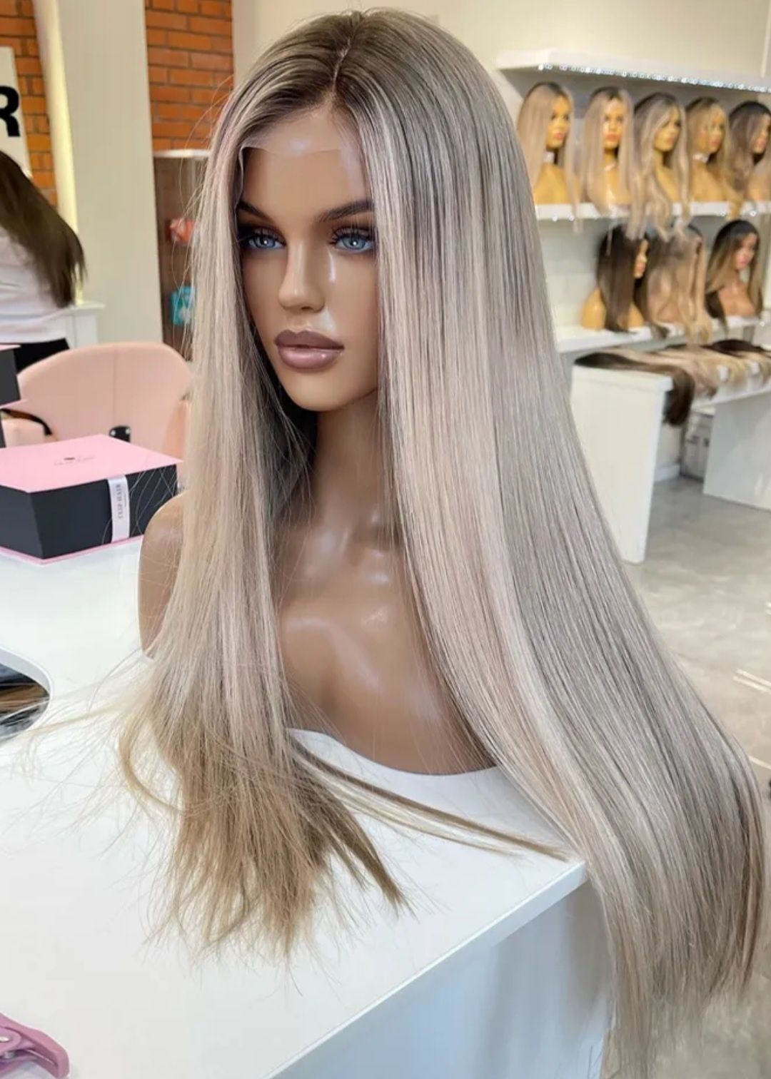 Peruka naturalna  blond 50cm