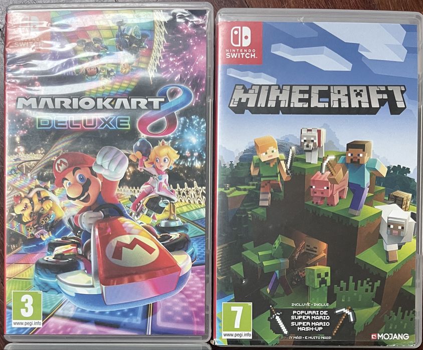 Jogos switch mario / minecraft