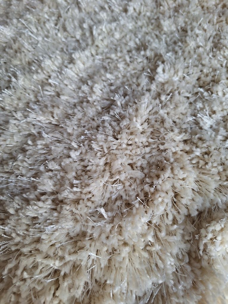 Dywan Shaggy kremowy boho