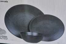 Kompolet Obiadowy Shell Black - BLACK RED WHITE