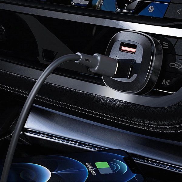Acefast ładowarka samochodowa 66w 2x Usb Typ C / Usb, Pps, Power Deliv