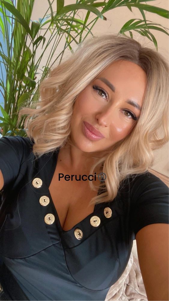 Peruka Perucci Marilyn falowane bob blond moz kolorow lace front part