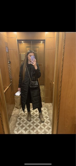 Пальто тренч черный