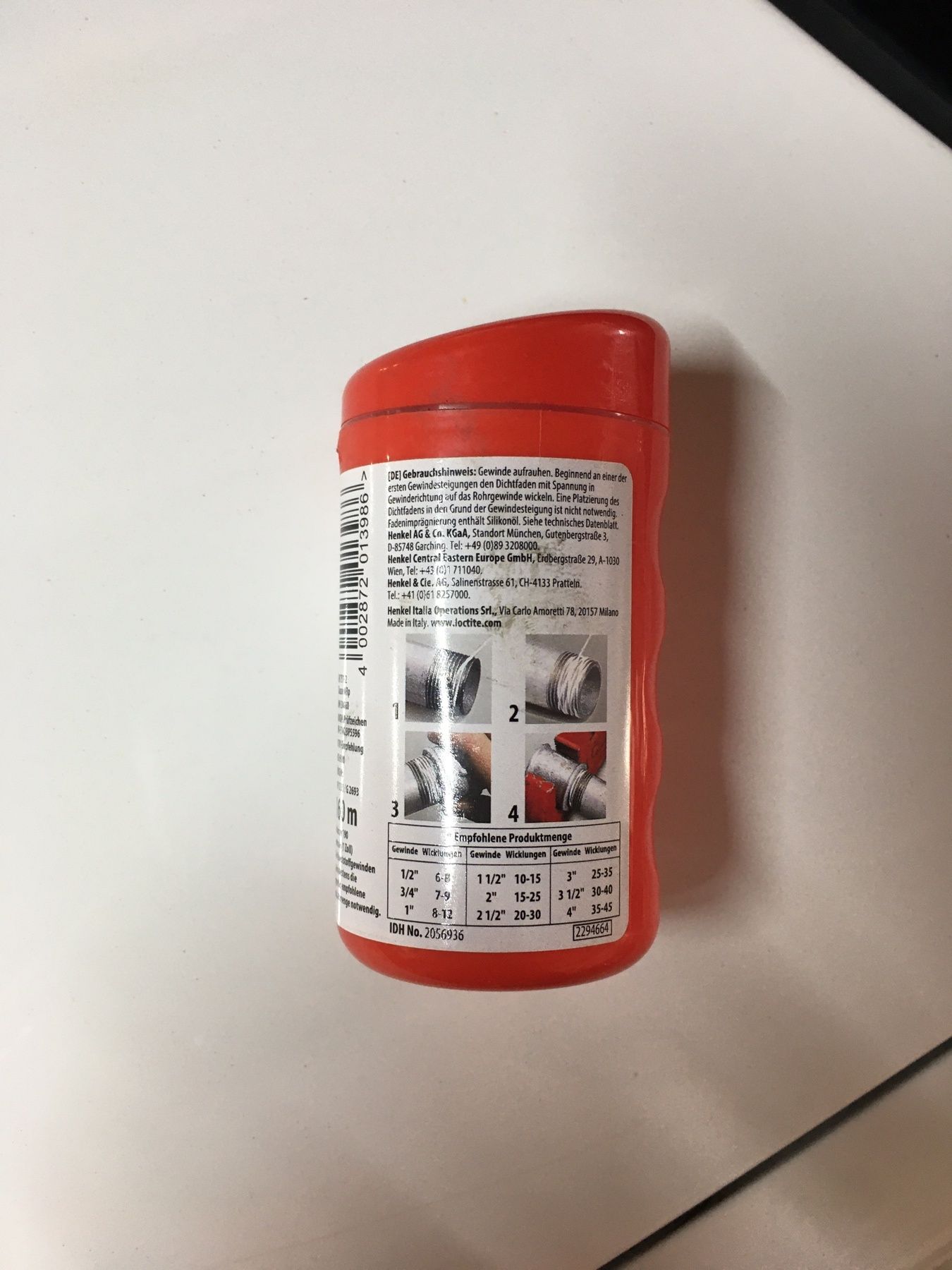 Ущільнювальна нитка Loctite 55