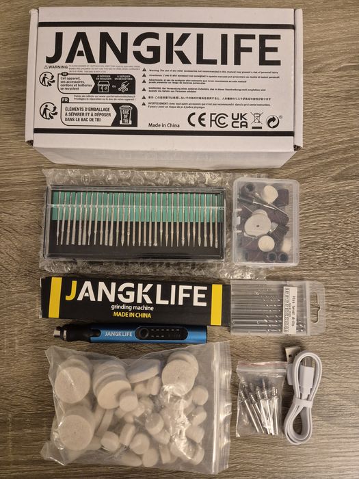 Гравер Jangklife со сверлами и насадками шлифовки